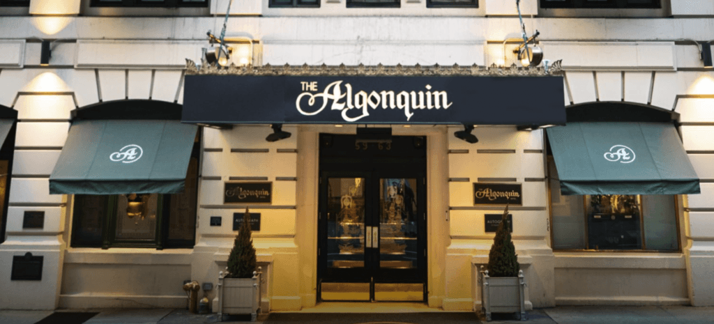 Algonquin hotel i New York. Manhattan