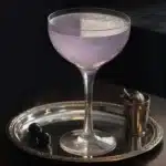 Aviation, gin, maraschino, creme de violette, citron