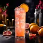 Grapefruit Collins med gin, grape & soda