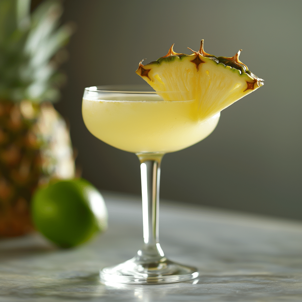 Pineapple Gimlet på gin, limejuice, ananassockerlag