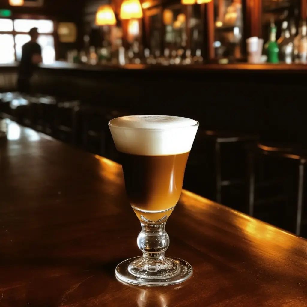 irish coffee med irländsk whisky, socker, kaffe & grädde