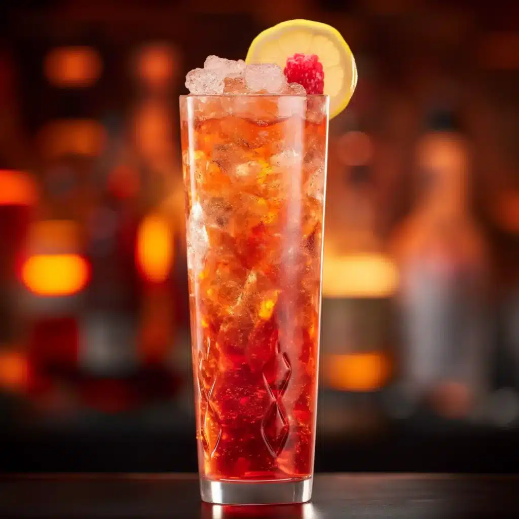 Family Bond med XinGin, Aperol, citronjuice, hallonsockerlag & soda