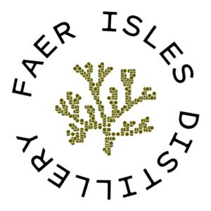 FI logo circular seaweed black Faer Isle Distillery