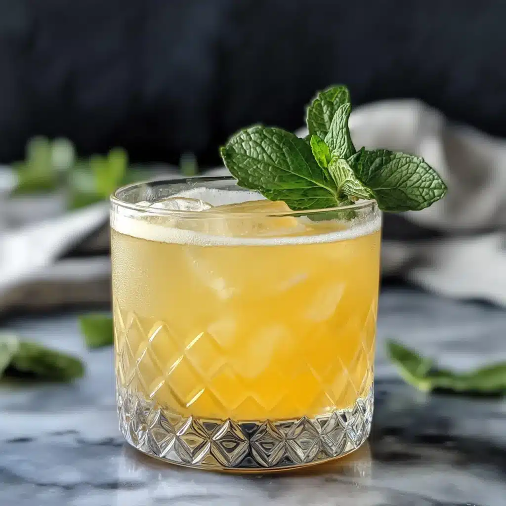 Whisky Smash med whisky, citron, socker & mynta