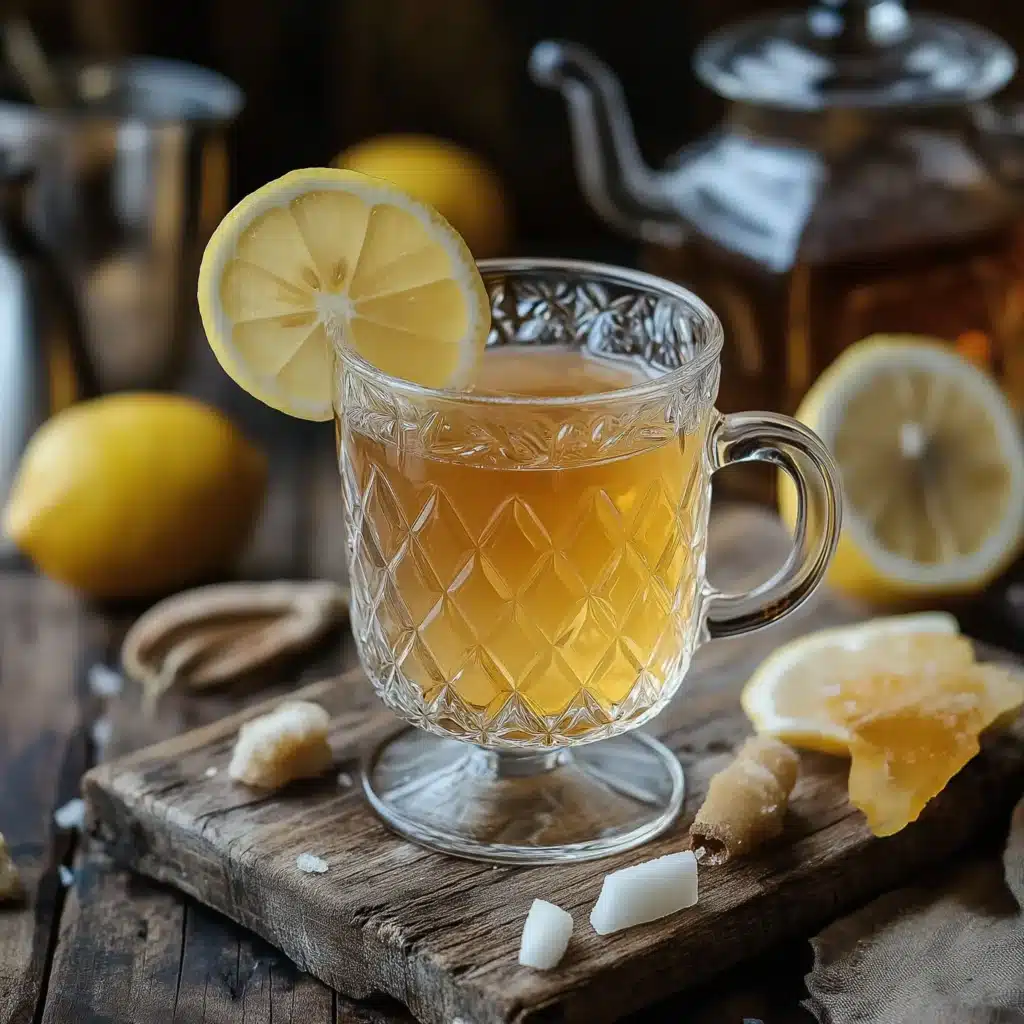 Hot Toddy med whisky eller brandy, vatten, socker, citronjuice & kryddor