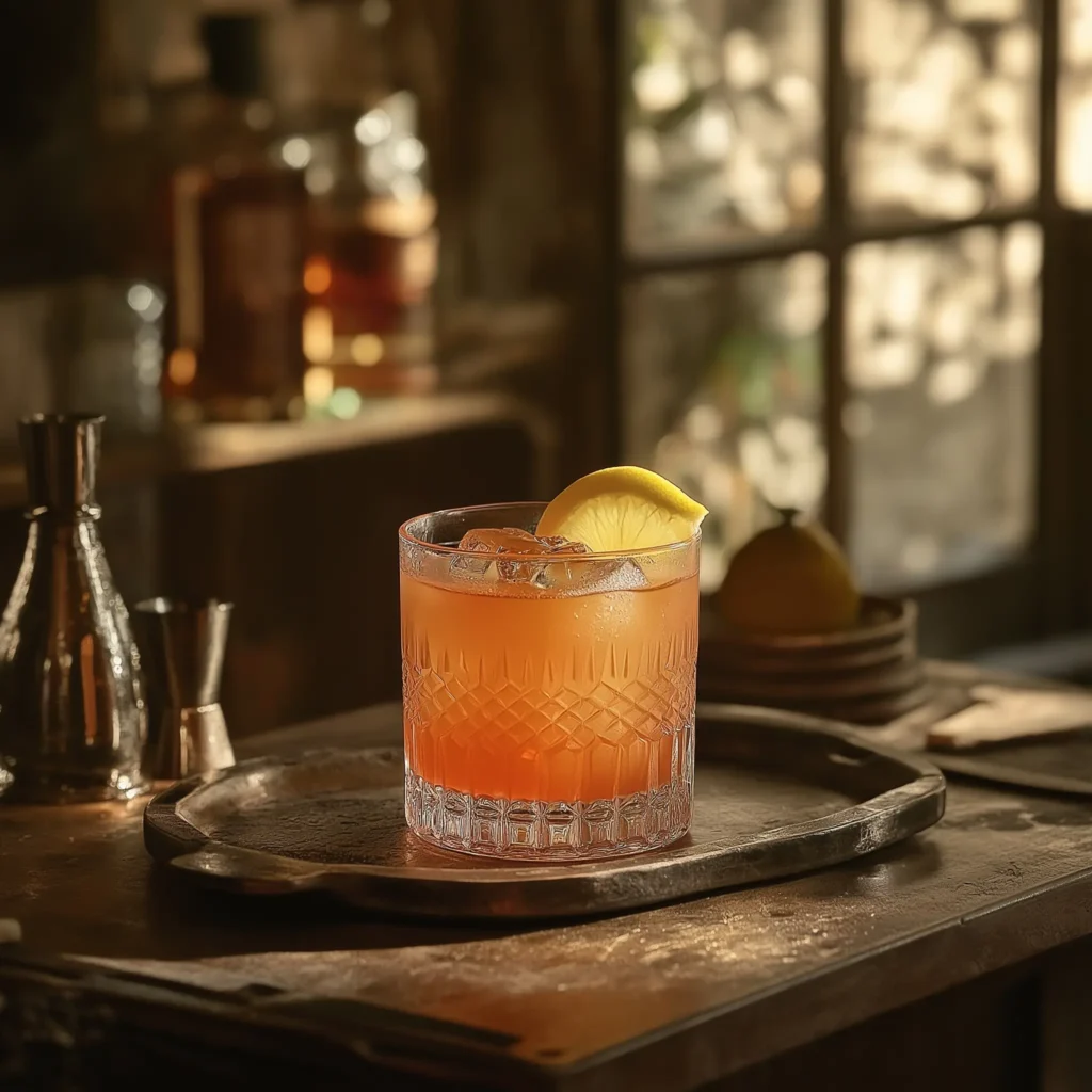 Modern Medicine med bourbon, aperol, citronjuice, sockerlag & bitters