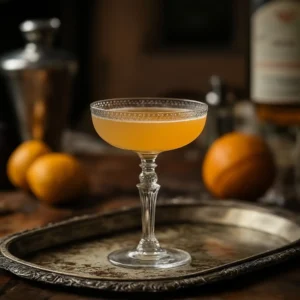 Houla-Houla Cocktail görs med gin, apelsinjuice, orange curacao & orange bitters