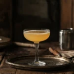 Queen´s Knees görs med calvados, honung, orange bitters & champagne
