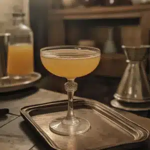 Star Daisy görs med gin, apple brandy, curacao, citronjuice & sockerlag