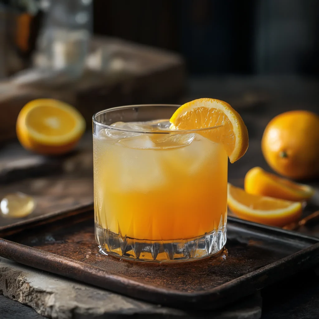 Stone Sour görs med bourbon, apelsinjuice, citronjuice & sockerlag