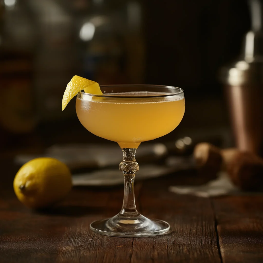 Leap Year cocktail med gin, grand marnier, söt vermouth & citronjuice