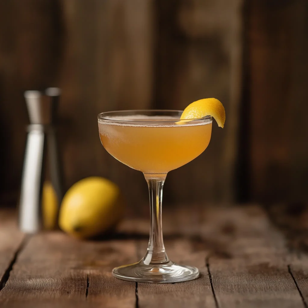 Adderley görs med rye whisky, citronjuice, marashinolikör & orange bitters