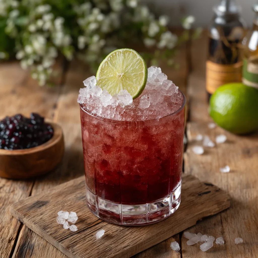 Don´s own Grog med tre sorters rom, björnbärslikör, demararasockerlag, limejuice & bitters samt grenadin