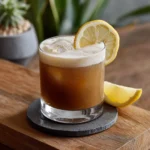Kahlua Sour med Kahlua, rom, citronjuice, sockerlag & äggvita