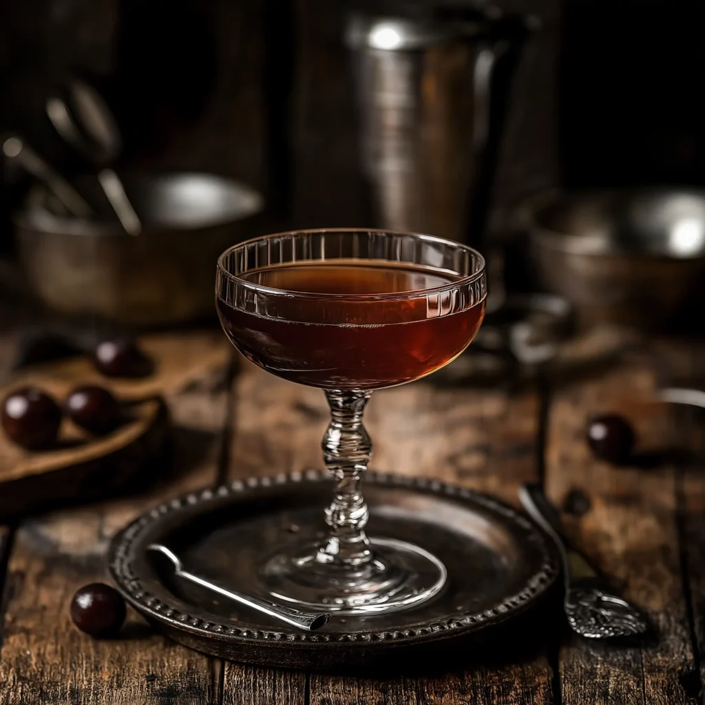 Manhattan med bourbon, söt vermouth & bitters