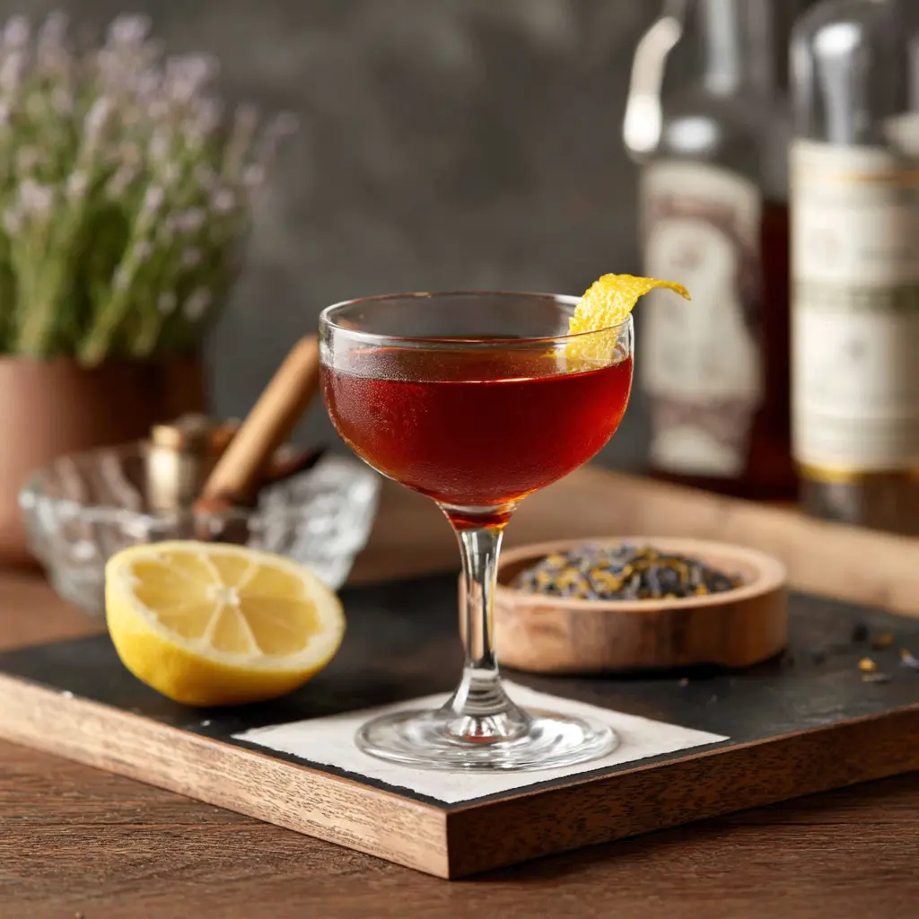 Right Hand med agrad rom, campari, söt vermouth & choklad bitters.
