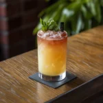 Rye Tai med rye whisky, orgeat, citronjuice, ananasjuice & angostura bitters