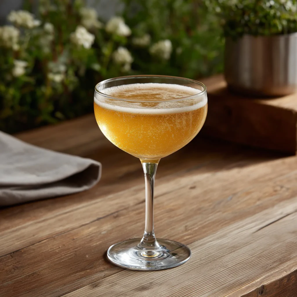 Ambrosia med apple brandy,brandy, triple sec, citronjuice & champagne