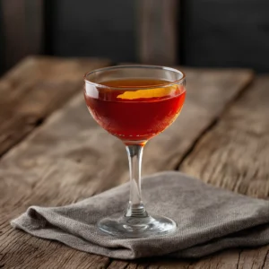 American Presidente görs med guld rom, torr vermouth, orange curacao & grenadine