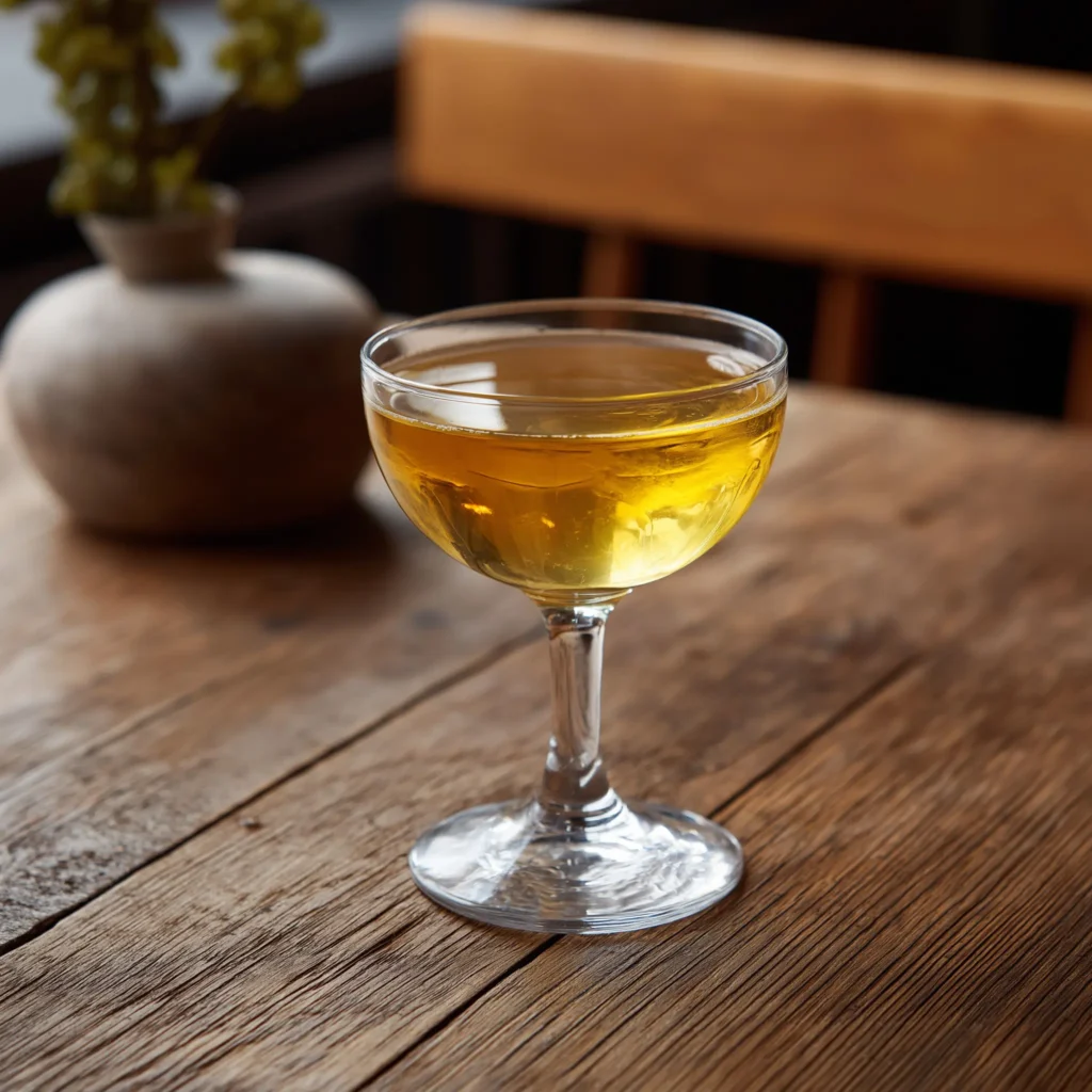 Anchorage Anchorage med gin, sherry , gul chartreause & orange bitters