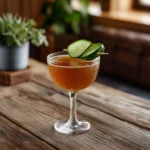 Cobble Hill med gurka, rye whisky, amaro & torr vermouth