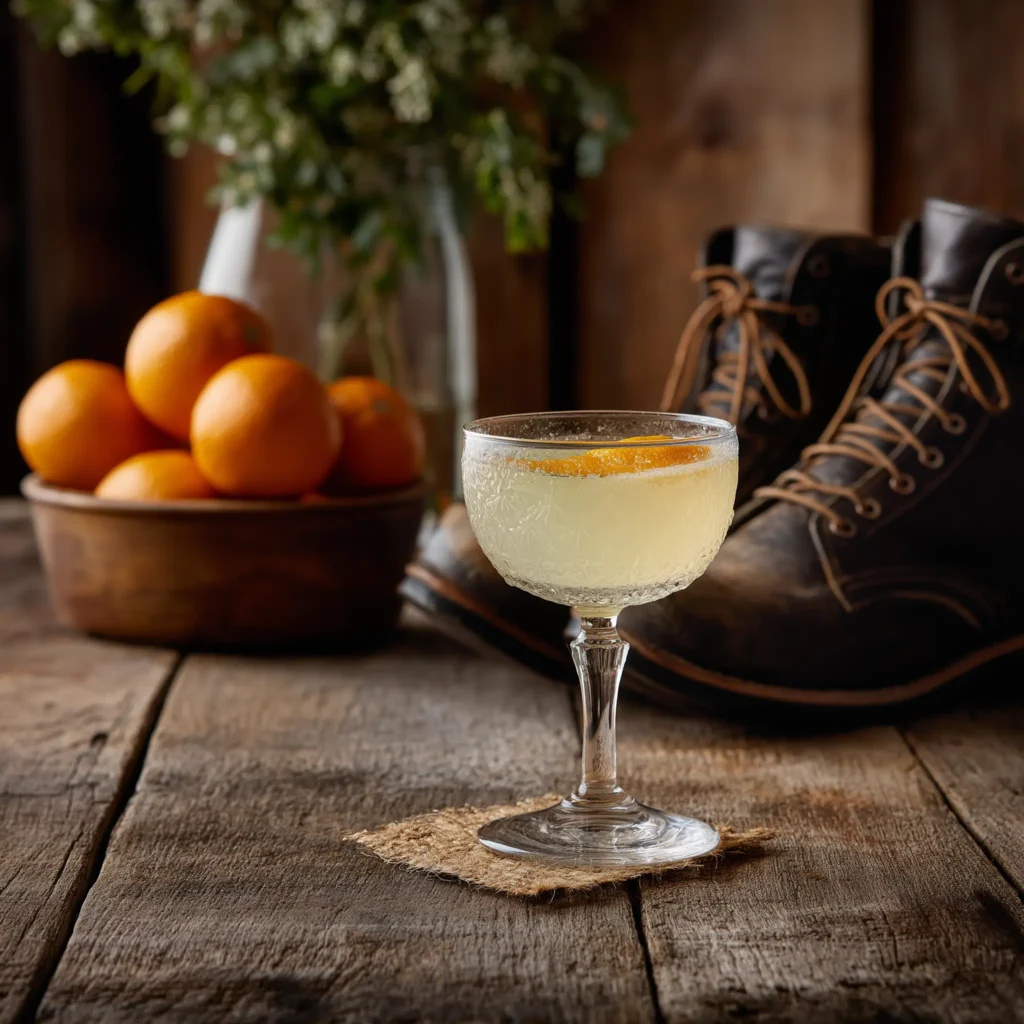 Cowboy Hoof Martini Cowboy Hoof Martini med gin, sockerlag, mynta & orange bitters