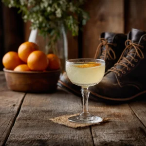 Cowboy Hoof Martini med gin, sockerlag, mynta & orange bitters