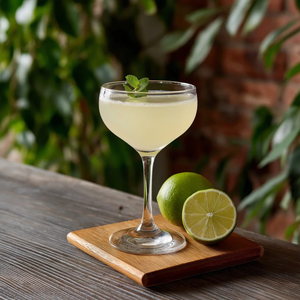 Detroit Martini med vodka, mynta, limejuice & sockerlag