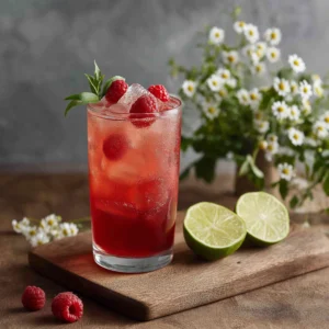 Floradora med gin, limejuice, hallonsockerlag & ginger beer