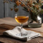 Japanese Cocktail med cognac, orgeat, bitters & citronzest