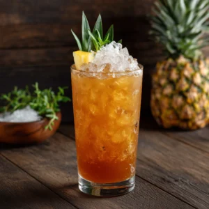 Prince of Wales Punch med cognac, ljus rom, portvin, grand marnier, marashino, ananas & apelsin