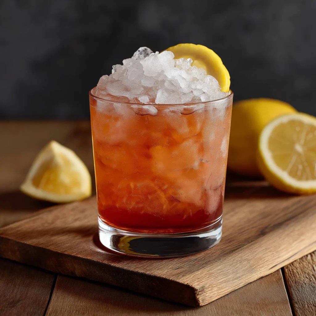 St. Charles Punch med cognac, portvin, citronjuice, sockerlag & bitters