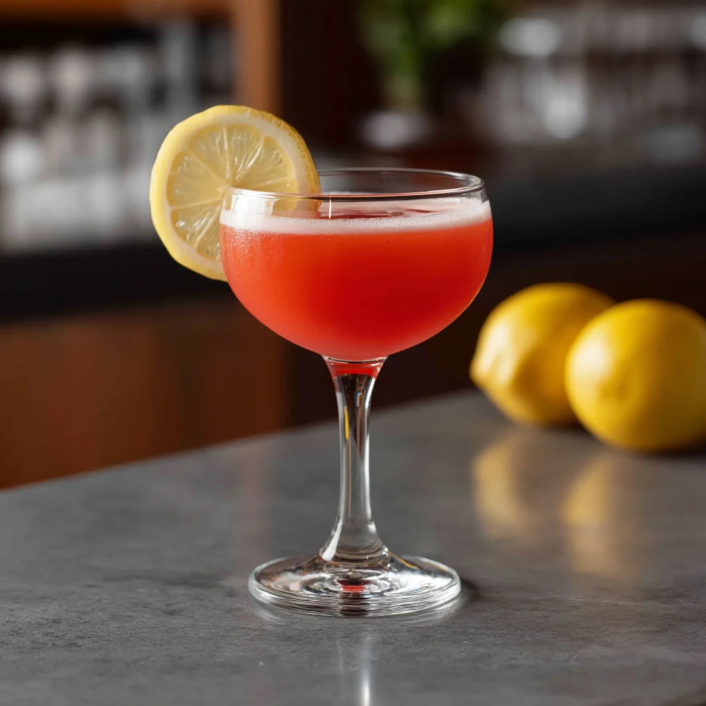 Fort Lauderdale med gin, campari, apricot brandy orgeat & citronjuice