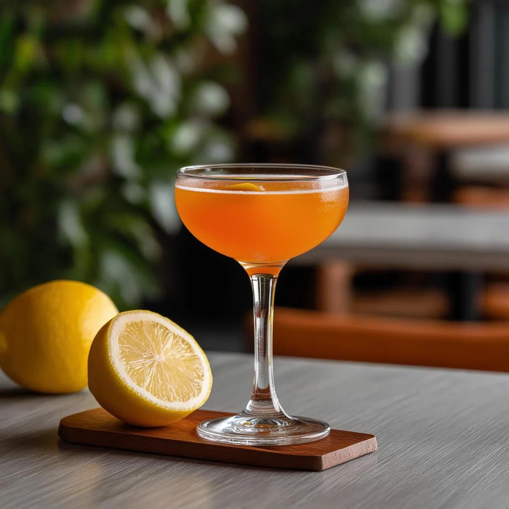 Maverick med gin, aperol, citronjuice & ingefärssockerlag