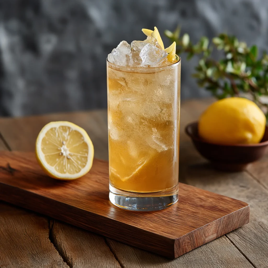 Parisian Spring Punch Parisian Spring Punch med calvados, torr vermouth, citronjuice, sockerlag & champagne
