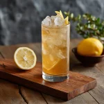 Parisian Spring Punch med calvados, torr vermouth, citronjuice, sockerlag & champagne