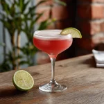 Pink Chihuahua med tequila, limejuice, citronjuice, grenadine, orgeat & äggvita