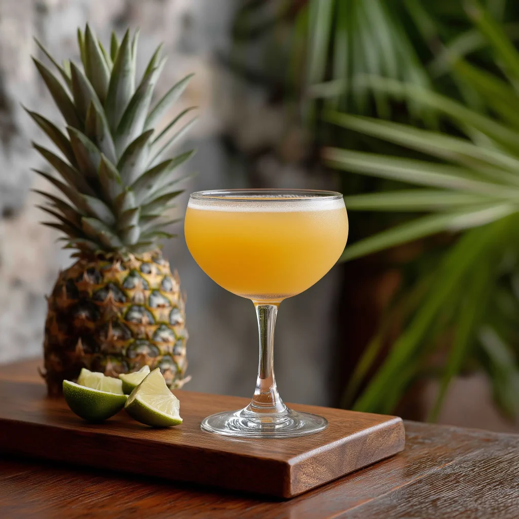 The Privateer meed tequila, passionssyrup, ananasjuice & limejuice