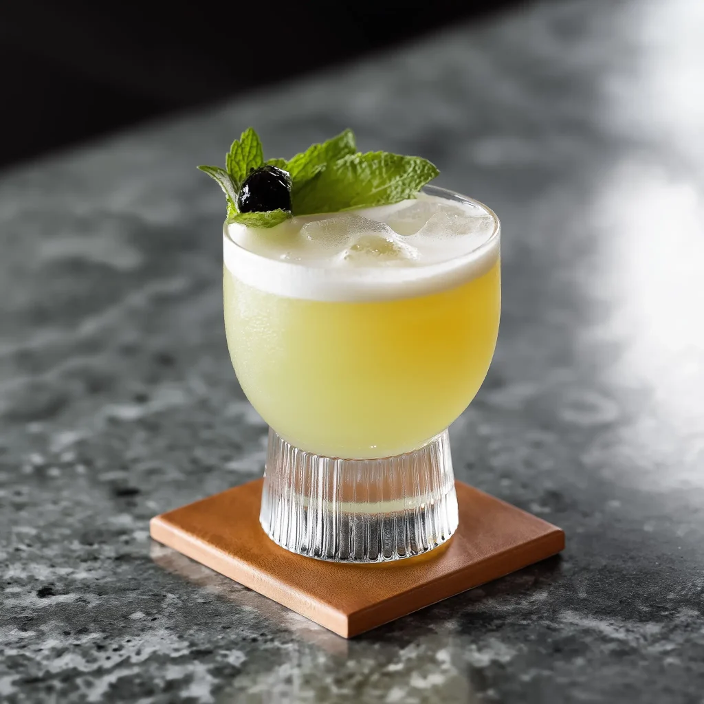 Green Eyes med gin, grön chartreuse, limejuice, sockerlag & äggvita
