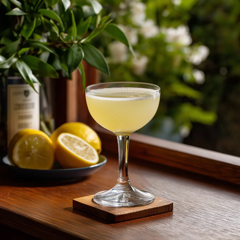 Hummingbird Down med gin, citronjuice, honungsvatten & grön chartreuse