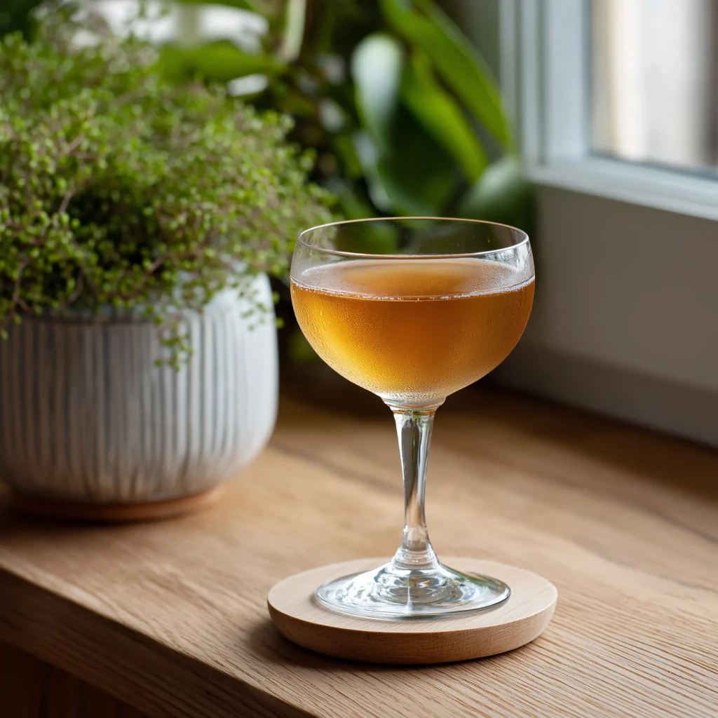 Irish Blonde med irish whisky, orange curacao, fino sherry & orange bitters