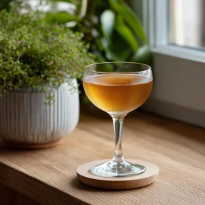 Irish Blonde med irish whisky, orange curacao, fino sherry & orange bitters