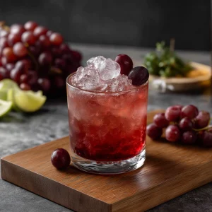Jameruva med Jameson, limejuice, röda druvor & sockerlag