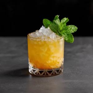 Pencil Thin Mustache med cachaca, fernet, ananasjuice, limejuice & mynta