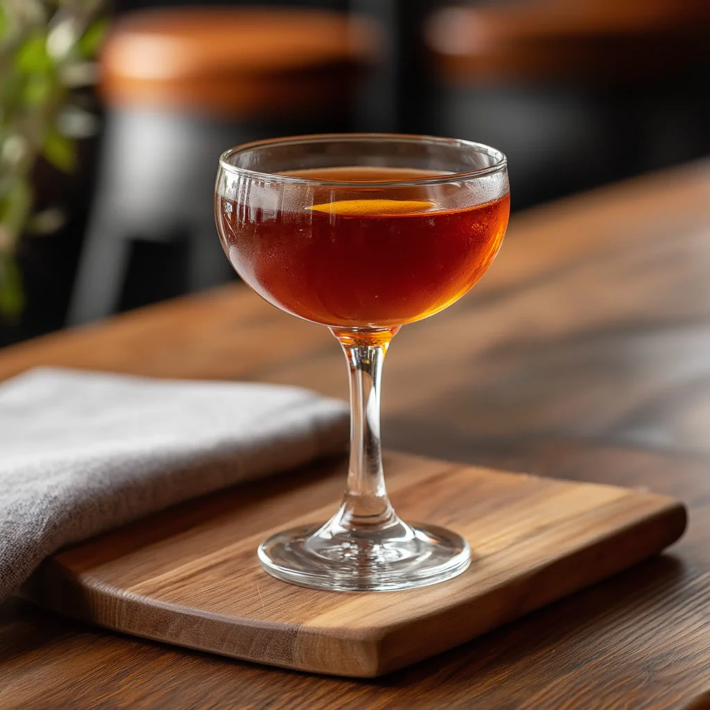 Red hook med rye, punt e mes & marashino