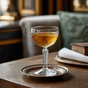 Savoir Faire med gin, torr vermouth, gul chartreuse, benedictine DOM & orange bitters