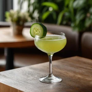 Tequila Eastside med tequila, limejuice, sockerlag, gurka & mynta