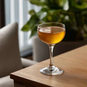 Twelve Miles Out Cocktail med ljus rom, punsch & calvados