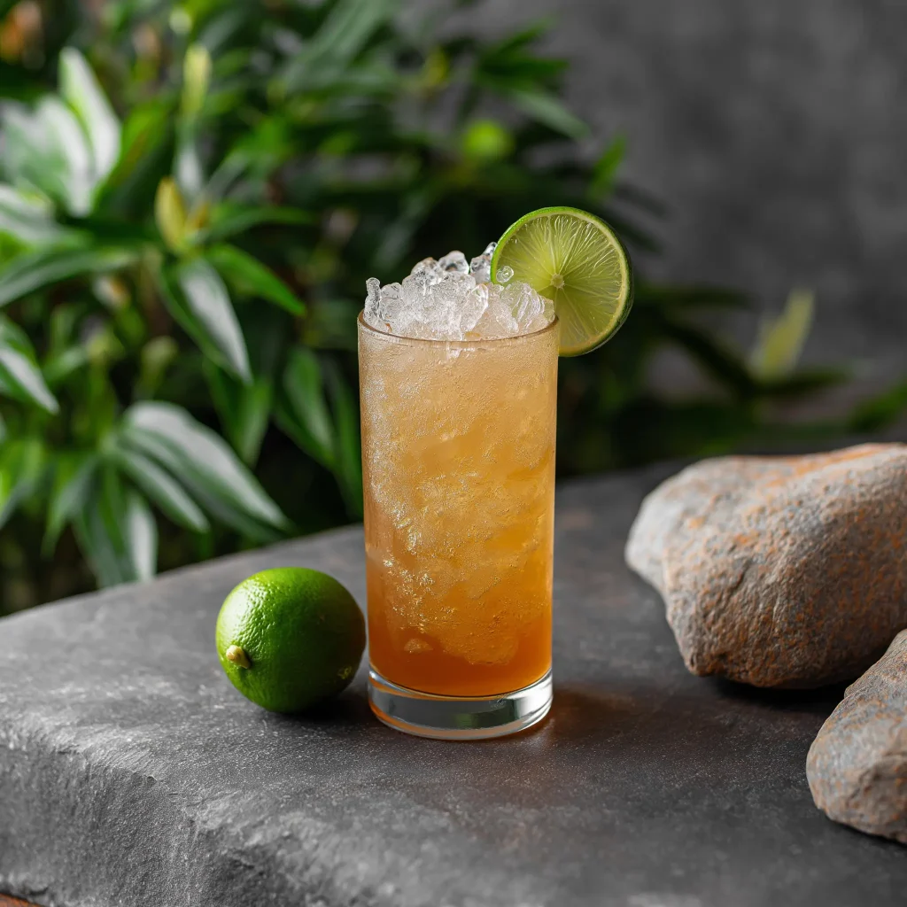 Hawaiian Eye Hawaiian Eye med ljus rom, mörk rom, falernum, limejuice & sockerlag