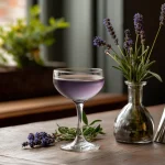 The Atty Cocktail med gin, torr vermouth, creme de violette & absinthe